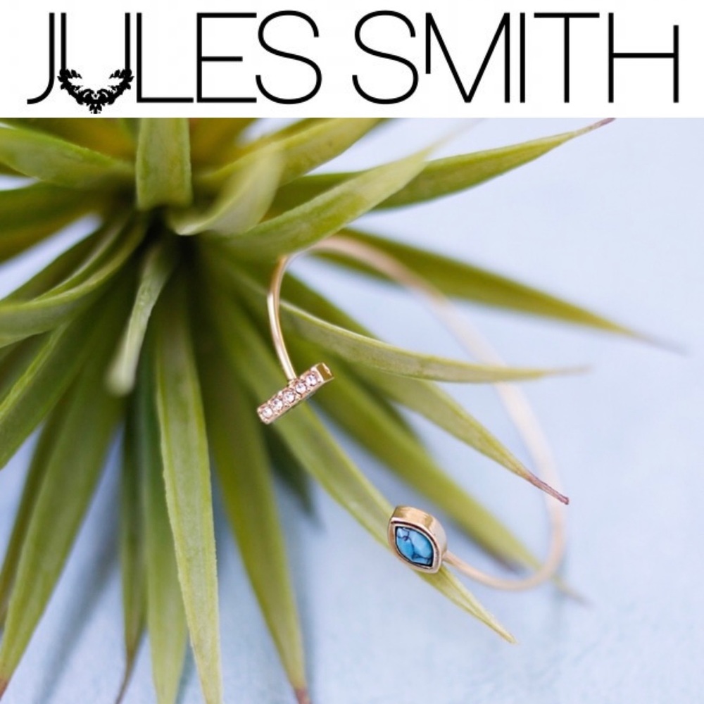 Jules Smith Pave Bar & Stone Cuff Bracelet Bangle